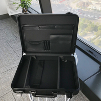 Boîte à outils de rangement en aluminium EVA mallette rigide mallette de transport longue mallette de transport portable personnalisée en mousse de nylon mallette noire