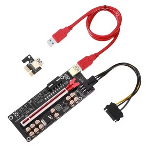 PCI-E Riser Card 009S 1X ด่วน PCI ขยาย16X 60ซม. สาย USB3.0 <span class=keywords><strong>VER009S</strong></span> 15pin SATA เพื่อ6Pin พลังงานสำหรับกราฟิกการ์ด - Product Image 1