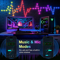 Tira de Luces LED RGB de Bajo Voltaje 5V, Autoadhesiva, Sincronización con Música, Cambio de Color, Luces LED para Ambiente de Juegos Electrónicos