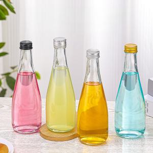 Bouteille en verre vide transparente de 330 ml et 500 ml au design populaire, rechargeable, pour vin, thé, <span class=keywords><strong>lait</strong></span>, jus, boissons, eau minérale, avec bouchon à vis - Product Image 2