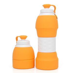Bouteille d'eau en silicone pliable, réutilisable, portable, avec logo personnalisé, pour le sport, la gym, le camping, la randonnée - Product Image 2