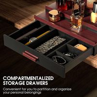 Organisateur de Cologne en Bois pour Hommes, Étagère de Présentation surélevée à 3 Niveaux avec Tiroir de Rangement pour l'Organisation des Parfums