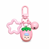 3D Fruitfiguurtjes Sleutelhanger Schattige Hars Appel Peer Ster Bel Charms Tas Hangertje Telefoonbandje Cadeaus voor Meisjes Kinderen Studenten en Vrienden