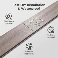 Hibrit Su Geçirmez Vinil Döşeme PVC Ahşap Laminat MDF Sert AC4 Ticari Sınıf Banyo Dış Mekan Aksesuarları Yüzer Döşeme