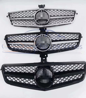 Grille de pare-chocs avant de voiture argentée noire brillante de style AMG pour Mercedes-Benz W204 Nouveau
