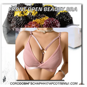 Sujetador de mujer con apertura frontal, diseño de espalda hermosa, tirantes anchos, tejido sólido, transpirable, fino, sin aros, venta directa de fábrica - Product Image 2