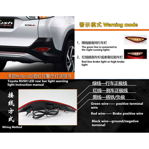 Luci LED Posteriori 12V per Paraurti Toyota Rush 2018 2019 2020, Luce Freno, Indicatore di Direzione, Riflettore di Retromarcia, Fanale Posteriore - Product Image 6