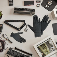 Gants en nitrile jetables écologiques sans poudre, 100 pièces, qualité industrielle, légers, doux et durables pour un usage domestique