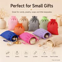 Pochette cadeau en jute naturelle recyclable avec cordon de serrage