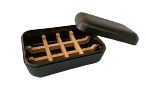 Boîte à <span class=keywords><strong>savon</strong></span> de salle de bain en fibre de bambou sans plastique avec couvercle rectangle naturel porte-<span class=keywords><strong>savon</strong></span> en bambou <span class=keywords><strong>cube</strong></span> égouttoir - Product Image 3