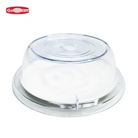Couvre-assiettes ronds en plastique transparent lavables et écologiques avec logo personnalisé pour les fêtes, style américain, 9 pouces Goodman