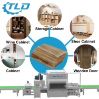 Ligne de peinture automatique à haute vitesse TLD 380V 4000W avec réservoir sous pression, capacité 0-1800 mm/s pour la production de portes en MDF