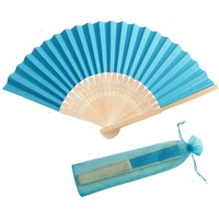 Éventail pliant en papier de bambou simple Mticolor Wuyung FAN02 pour mariages et fêtes, motif grande rose, logo personnalisé, vente en gros