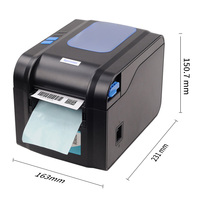 Vente en gros Xprinter 370B Imprimante d'étiquettes thermiques avec une résolution de 203DPI Impression thermique directe Utilisé Stock Prix bon marché Terminal USB