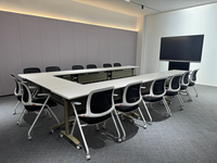 Table de bureau pliable moderne en métal, bureau d'étude, de réunion, d'ordinateur, usage commercial et domestique, installation simple, vente en gros QINGSHUAI