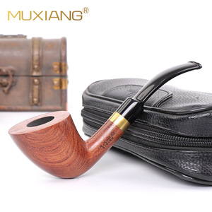 MUXIANG Rosewood Smoking Pipe Bent Type Portable With Filter For Men Dry Tobacco - Product Image 2