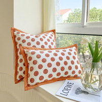 Prix usine en gros de haute qualité point de vague Jacquard housse de coussin européen INS Style pied de poule Jacquard taie d'oreiller