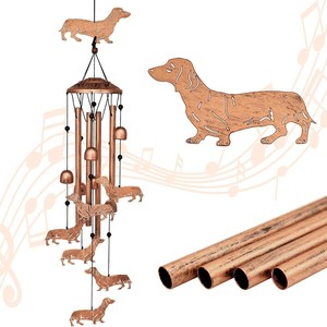 Anillo Musical de Aluminio de 34 Pulgadas con Diseño de Dachshund, Estilo <span class=keywords><strong>Americano</strong></span>, Decoración para el Hogar, Regalo Creativo, Éxito de Ventas Transfronterizo - Product Image 2
