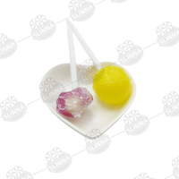 Grote Bom Fruit Harde Stick Candy Lollipop Kauwgom Gecoate Zak Halal Gelatinevrij Zoet Groothandel