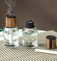 Bouteille de diffuseur d'arôme de voiture en verre de grande capacité de 120ml emballage de parfum en bâton de coton sans feu capacité de remplissage de 30ml