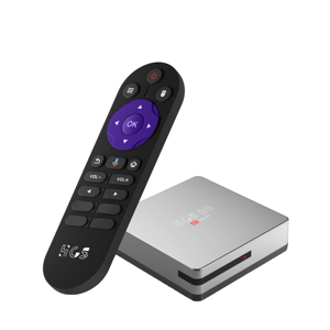 Boîtier <span class=keywords><strong>IPTV</strong></span> ZOKU EU Quad Core 1080p HD <span class=keywords><strong>Android</strong></span> 16 4 Go de RAM Wi-Fi double bande avec télécommande vocale – Version gratuite - Product Image 1