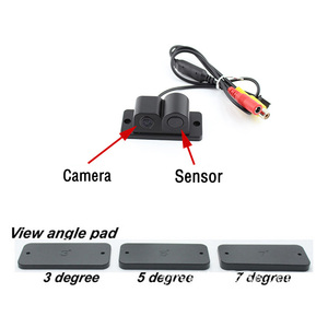 Caméra de recul 2 en 1 pour voiture, HD 720P CVBS, étanche, avec capteur de stationnement radar, caméra de recul pour voiture - Product Image 3