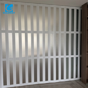 Porte coulissante pliante <span class=keywords><strong>en</strong></span> PVC, porte intérieure <span class=keywords><strong>en</strong></span> bois, verre, acrylique pour la division de l'espace domestique - Product Image 2