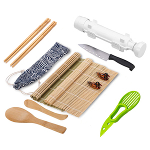 Geling Good Quality Custom logo <strong>Sushi</strong> <strong>Maker</strong> Bamboo Red <strong>Sushi</strong> Making <strong>Kit</strong> with <strong>Sushi</strong> Knife - Product Image 4