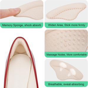 Autocollants antidérapants pour talons, autocollants en éponge douce pour talons, coussinets en <span class=keywords><strong>silicone</strong></span> respirants, coussinets de soin des pieds, inserts pour talons de chaussures - Product Image 4