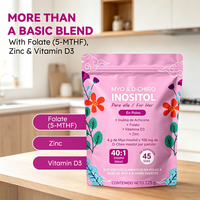 MYO & D-CHIROINOSITOL Pour Elle en Poudre avec Folate, Vitamine D3 et Zinc – Complément pour Femmes