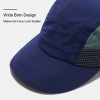 Gorra de Béisbol de Secado Rápido con Bloques de Color para Hombre, Estilo Japonés, Gorra para el Sol para Exteriores con Malla Transpirable y Cordón Ajustable