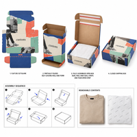 Boîte d'expédition en carton ondulé E-Flute personnalisée, imprimée en couleur, prête pour l'envoi et la retour, pour le commerce électronique