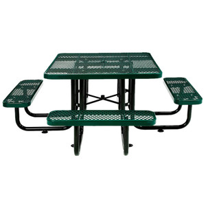 All'esterno pubblico commerciale ottagono <span class=keywords><strong>tavolo</strong></span> da picnic in acciaio con 4 panche ristorante esterno in rete metallica <span class=keywords><strong>tavolo</strong></span> <span class=keywords><strong>e</strong></span> sedia per evento - Product Image 4