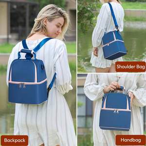 Breast Pump Bag with Cooler Fits 6 Bottles Double Layer Breast Milk Travel Bag Baby Bottle Breastmilk Cooler Bag - Product Image 6