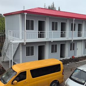 บ้านแผงเหล็กสีขนหินที่กำหนดเองบ้านภาชนะบรรจุชั่วคราวไซต์ก่อสร้างที่เรียบง่าย - Product Image 4