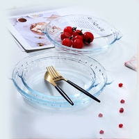 Plat de cuisson en verre borosilicate ambré, écologique, résistant aux hautes températures, à fond plat, pour rôtir la viande, usage domestique