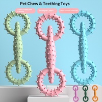 Nouveau jouet à mâcher pour chien en caoutchouc, anneau de traction, bâton de dentition interactif, résistant à l'usure
