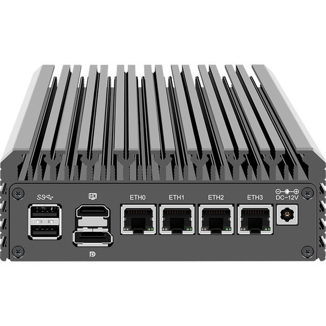 Hot Selling Intel N305/N100 Fanless Mini Computer 16GB DDR5 256GB M.2 SSD 4x2.5Gbe VPN Router Firewall Linux Mini PC New US Plug