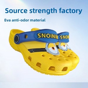 Cro New Cross <strong>Minion</strong> Children's Clogs EVA Comfortable Lightweight Nonslip Wearresistant Garden <strong>Shoes</strong> Beach <strong>Shoes</strong> Wholesale - Product Image 1