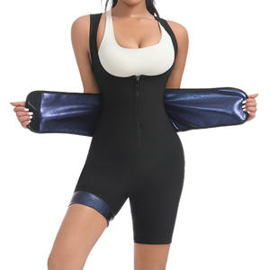Trajes de Sauna <span class=keywords><strong>para</strong></span> mujer, <span class=keywords><strong>chaleco</strong></span> de entrenamiento de cintura de Sauna de cuerpo completo, trajes de sudor, monos de Sauna, moldeador de Cuerpo Adelgazante - Product Image 6