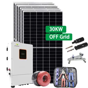 Sistem daya Matahari semua dalam satu sistem tenaga surya 30kw tipe off grid energi baru