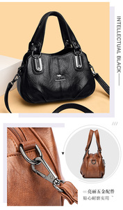 Sacs à bandoulière en cuir souple pour femmes, sacs à main de luxe, sacs pour femmes, sacs à main décontractés pour femmes, sacs à main à bandoulière - Product Image 4