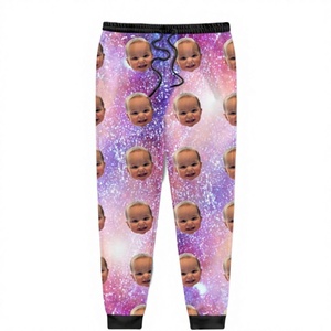 MSF Direkt vom Hersteller: Personalisierte Unisex-Mode Gestrickte Atmungsaktive Thermo-Pyjamahose mit Fotodruck - Product Image 4