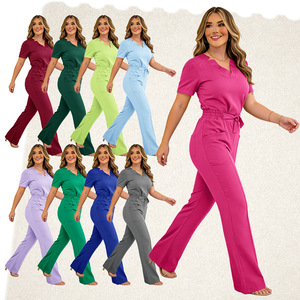 Hospital Uniform <b>Scrub</b> Set Unisex Multi Color Woven Moisture Wicking S XXL - Product Image 1