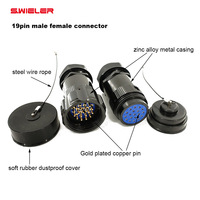 Conector de 19 pines IEC CEE Socapex, enchufe de repuesto para iluminación de escenario DJ y pantallas grandes, con pin de cobre chapado en oro