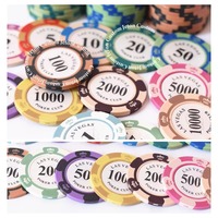 Cadeaux Krell Jetons de poker en argile céramique de casino 14g de haute qualité personnalisés, jeu de jetons de poker pas cher