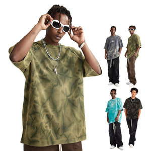 T-shirt Streetwear DTG à épaules tombantes en tricot de haute qualité, 100 % coton, graphisme vintage personnalisé, coupe oversize, séchage rapide, écologique - Product Image 1