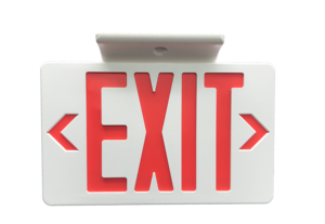 Tường trần gắn bi-màu Đỏ/Màu xanh lá cây thư có thể sạc lại khẩn cấp <span class=keywords><strong>Exit</strong></span> dấu hiệu dẫn ánh sáng cho thị trường USA - Product Image 3