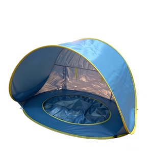 Tente de <span class=keywords><strong>camping</strong></span> pliable portable anti-UV en polyester jaune, abri solaire pour enfants, <span class=keywords><strong>piscine</strong></span> pour bébés, simple couche - Product Image 3