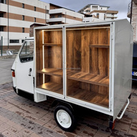 Camionnette à bière électrique Piaggio Ape Mini personnalisée, nouvelle, rétro, tricycle électrique, camion de nourriture, bar mobile à vendre.